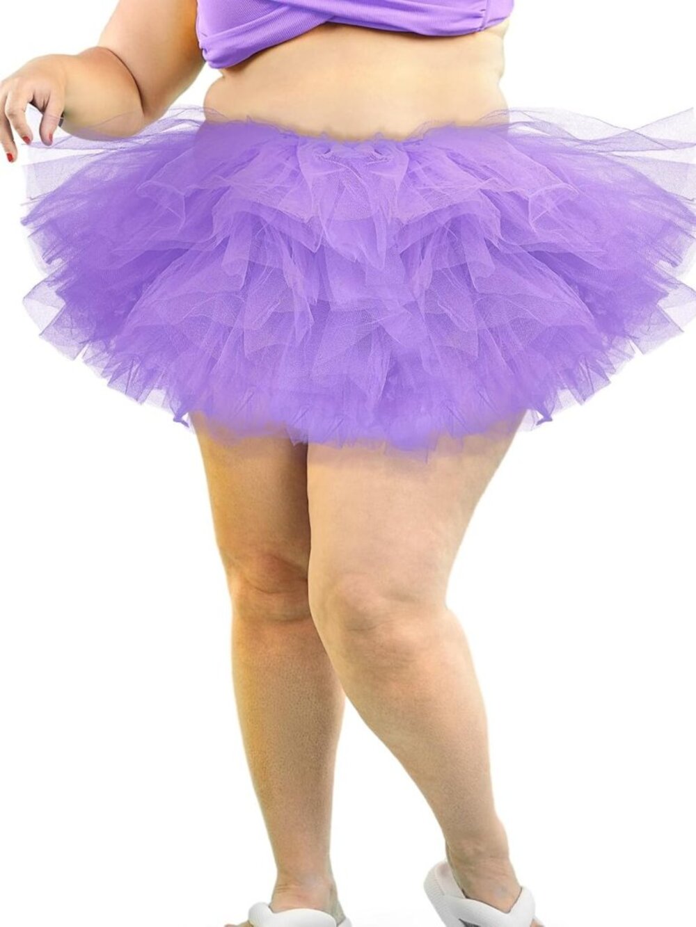 Plus Size 5-Layer Tutu Skirt for Women | Classic Elastic Halloween & 80's Dance